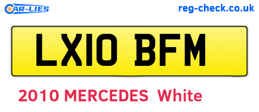 LX10BFM are the vehicle registration plates.