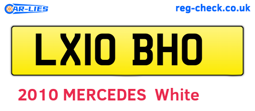 LX10BHO are the vehicle registration plates.