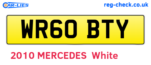 WR60BTY are the vehicle registration plates.