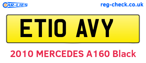 ET10AVY are the vehicle registration plates.