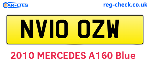 NV10OZW are the vehicle registration plates.