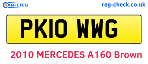 PK10WWG are the vehicle registration plates.