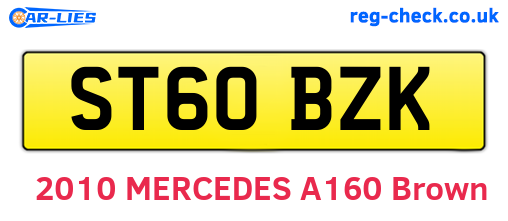 ST60BZK are the vehicle registration plates.