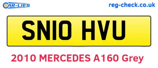 SN10HVU are the vehicle registration plates.
