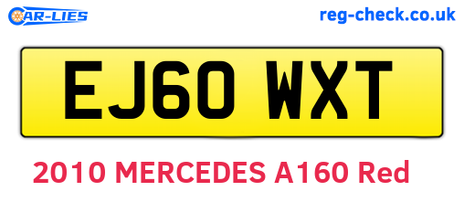 EJ60WXT are the vehicle registration plates.