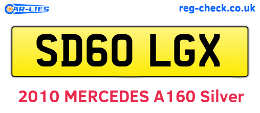 SD60LGX are the vehicle registration plates.