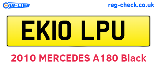 EK10LPU are the vehicle registration plates.