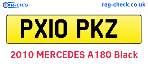 PX10PKZ are the vehicle registration plates.