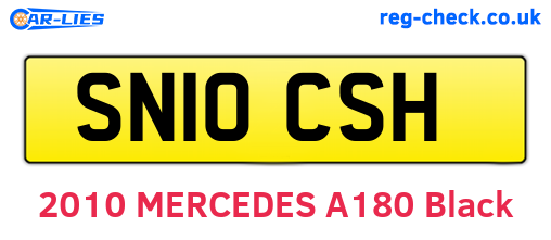 SN10CSH are the vehicle registration plates.