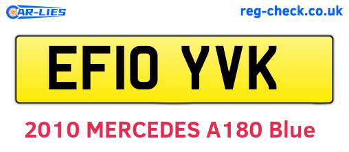 EF10YVK are the vehicle registration plates.