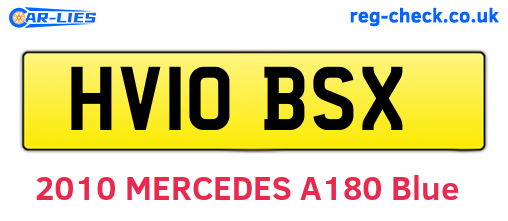 HV10BSX are the vehicle registration plates.