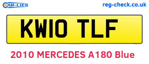 KW10TLF are the vehicle registration plates.