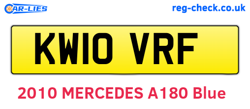 KW10VRF are the vehicle registration plates.