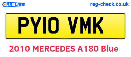 PY10VMK are the vehicle registration plates.