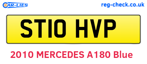 ST10HVP are the vehicle registration plates.