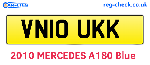 VN10UKK are the vehicle registration plates.