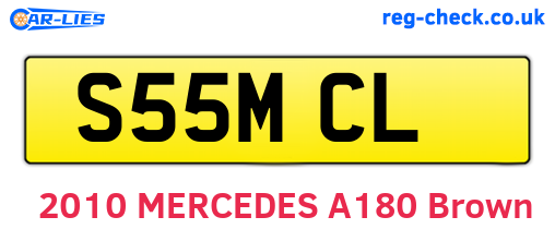S55MCL are the vehicle registration plates.