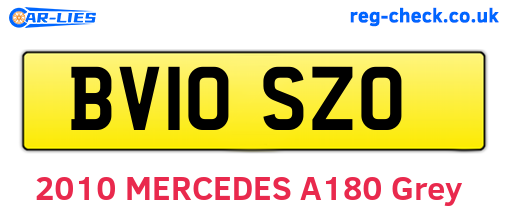 BV10SZO are the vehicle registration plates.