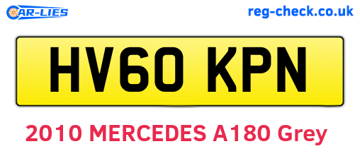 HV60KPN are the vehicle registration plates.