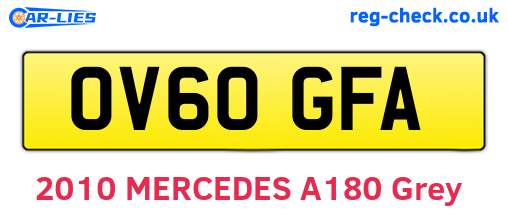 OV60GFA are the vehicle registration plates.