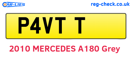 P4VTT are the vehicle registration plates.