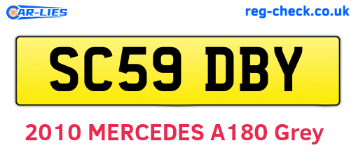 SC59DBY are the vehicle registration plates.