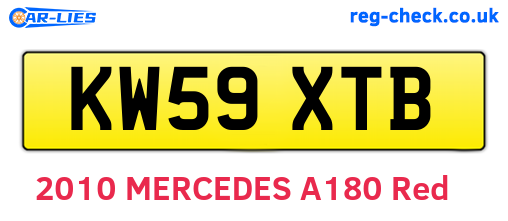 KW59XTB are the vehicle registration plates.