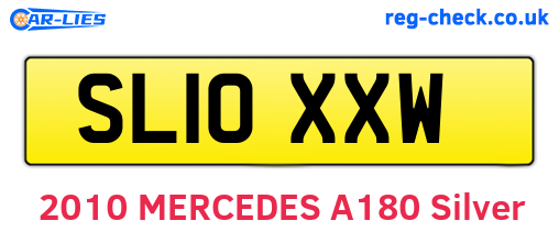 SL10XXW are the vehicle registration plates.