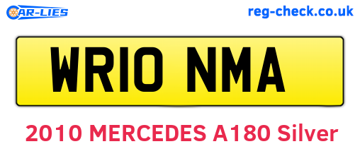 WR10NMA are the vehicle registration plates.