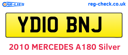 YD10BNJ are the vehicle registration plates.