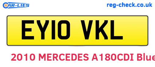 EY10VKL are the vehicle registration plates.