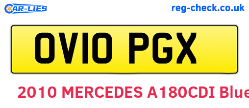 OV10PGX are the vehicle registration plates.