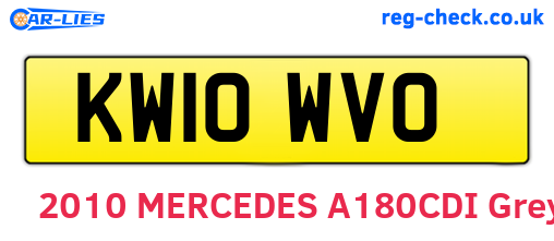 KW10WVO are the vehicle registration plates.