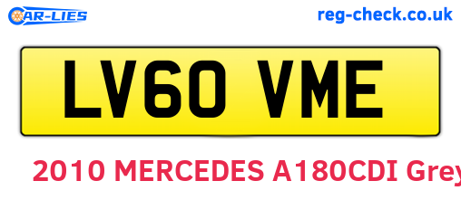 LV60VME are the vehicle registration plates.