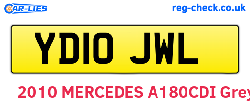 YD10JWL are the vehicle registration plates.