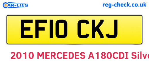 EF10CKJ are the vehicle registration plates.
