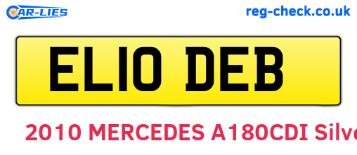 EL10DEB are the vehicle registration plates.