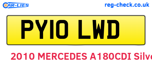 PY10LWD are the vehicle registration plates.