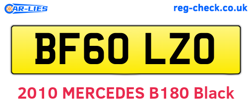 BF60LZO are the vehicle registration plates.