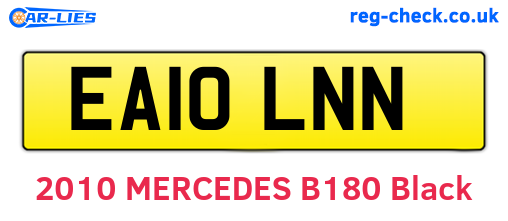 EA10LNN are the vehicle registration plates.