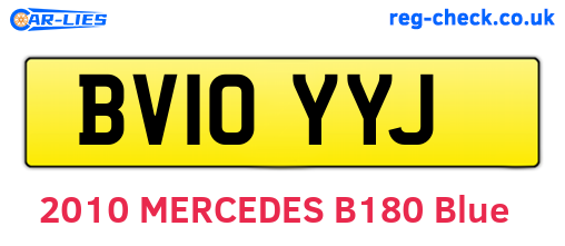 BV10YYJ are the vehicle registration plates.
