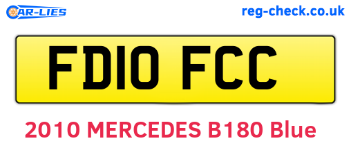 FD10FCC are the vehicle registration plates.