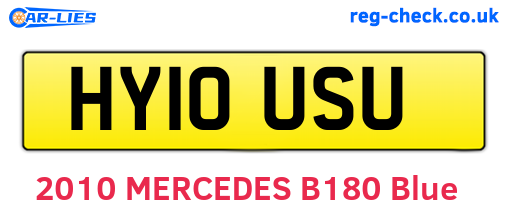 HY10USU are the vehicle registration plates.
