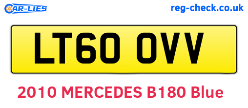 LT60OVV are the vehicle registration plates.