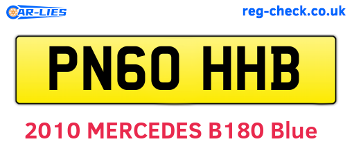 PN60HHB are the vehicle registration plates.