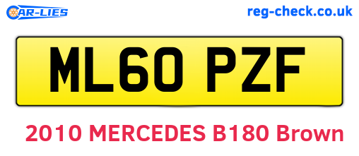 ML60PZF are the vehicle registration plates.