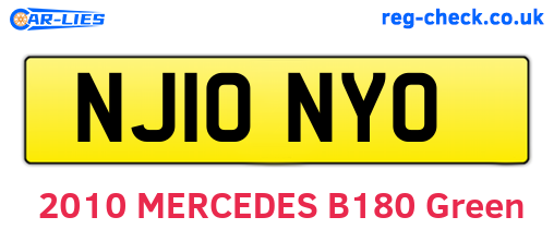 NJ10NYO are the vehicle registration plates.