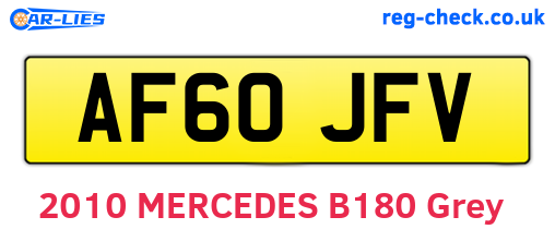 AF60JFV are the vehicle registration plates.