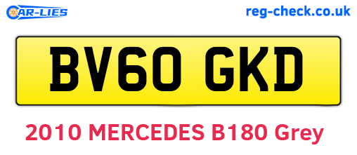 BV60GKD are the vehicle registration plates.