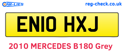 EN10HXJ are the vehicle registration plates.